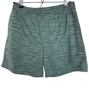 Chubbies 7” Ultimate Training Shorts Green Gray Stripe Lined Gym Men’s Medium